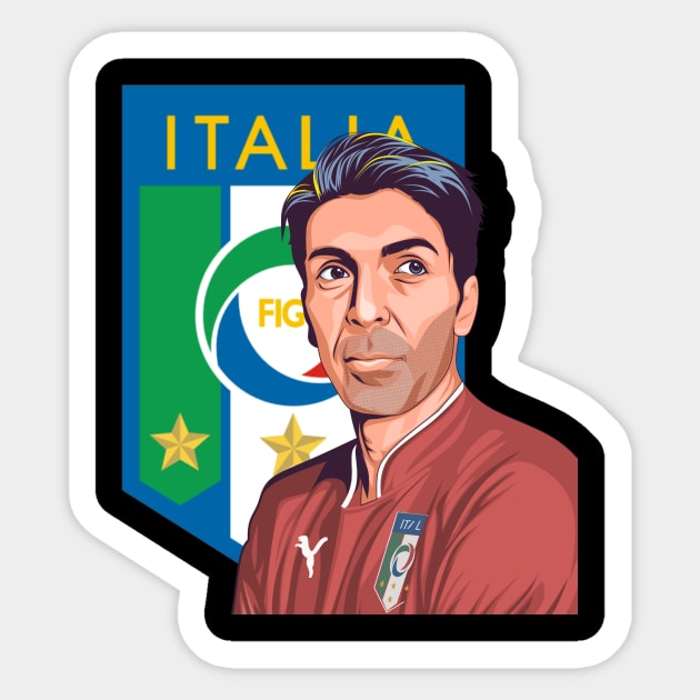 Gianluigi buffon Sticker by Imyllustration 